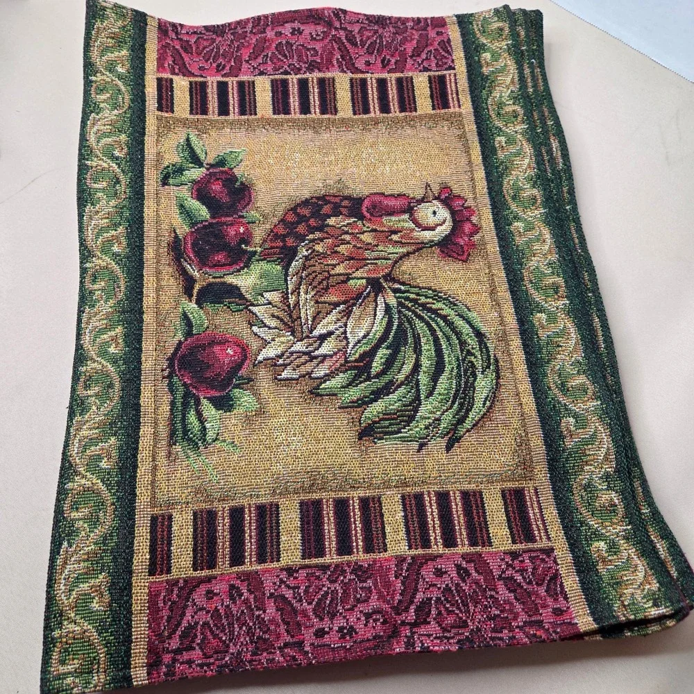 Rooster & Apples‎ Tapestry Placemats (8) Country Farmhouse Kitchen Decor